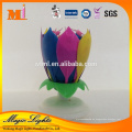 Venta caliente barato Flower Lotus Music Birthday Candle con 14 velas